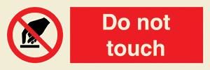 Do not touch + symbol