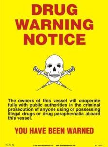 Poster, Drugs warning notice