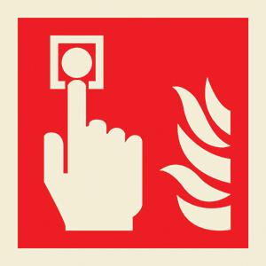 Fire alarm call point symbol