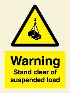 Warning Stand clear of suspended load