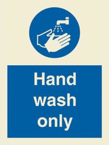 Hand wash only + symbol