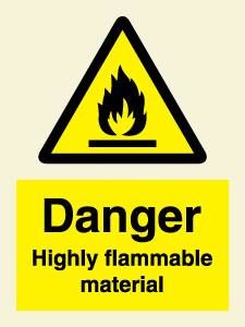 Danger Highly flammable material