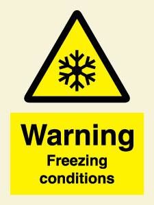 Warning freezing conditions