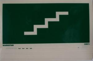 LLL sign stairs down left