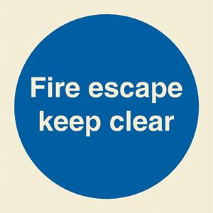 Fire escape keep clear