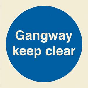 Gangway keep clear