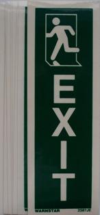 LLL vertical exit sign for running man left