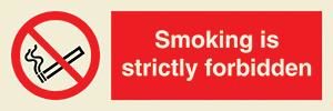 Smoking strictly forbidden + symbol