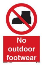 No outdoor footwear