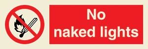 No naked lights + symbol