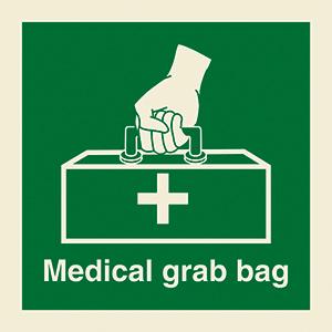 Medical grab Bag symbol with text