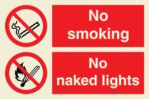 No smoking, No naked lights