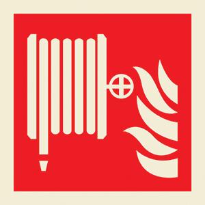 Fire hose reel symbol