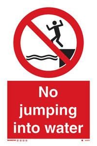 No jumping into water