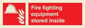 Fire fighting equipment stored inside + symbol