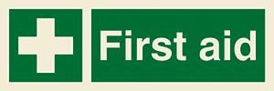 First aid with text