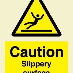 Caution Slippery surface