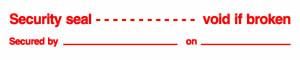 Security Seal - Void if broken