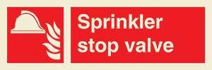 Sprinkler stop valve + symbol