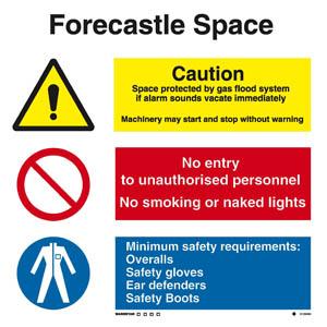 Forecastle space combination sign
