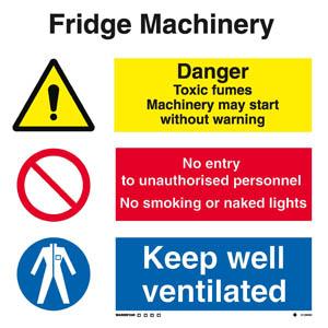 Fridge machinery combination sign