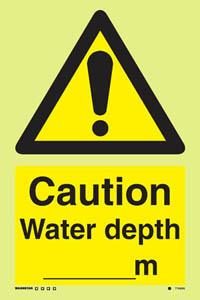 Caution water depth _______m (Specify depth)
