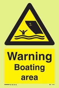 Warning Boating area