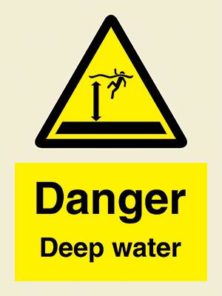 Warning deep water