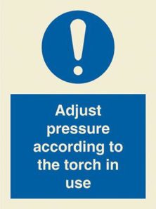 Adjust pressure according to the torch...