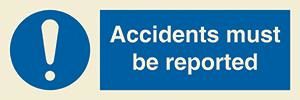 Accidents must be reported + symbol