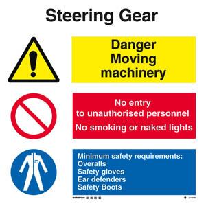 Steering gear combination sign