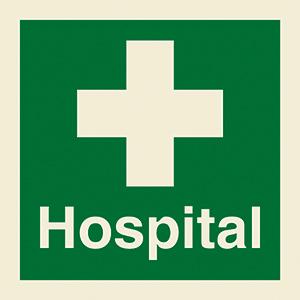 Hospital symbol with text