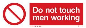 Do not touch men working + symbol