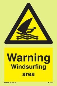 Warning windsurfing area