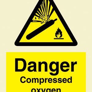 Danger Compressed oxygen