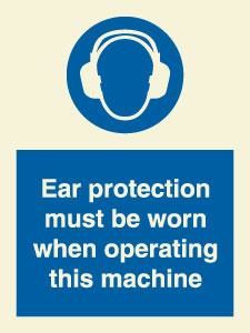 Ear protection must be worn when operating this machine