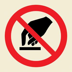 Do not touch symbol