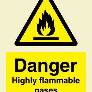 Danger Highly flammable gases