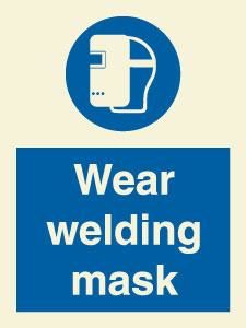 Wear welding mask