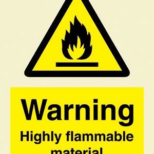 Warning Highly flammable material