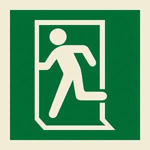 Running man symbol to left