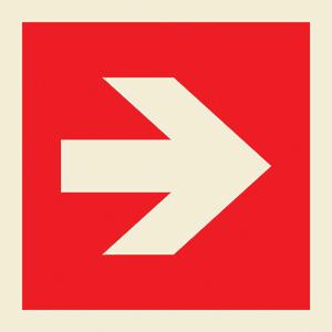 Arrow rotatable to point up, down, left or right
