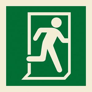 Running man symbol to right