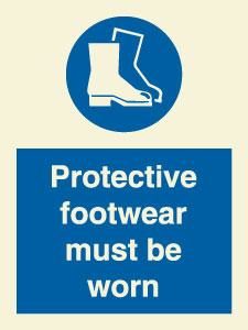 Protective footwear must be worn