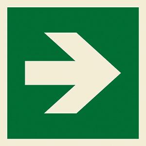 Arrow rotatable to point up, down, left or right