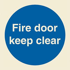 Fire door keep clear