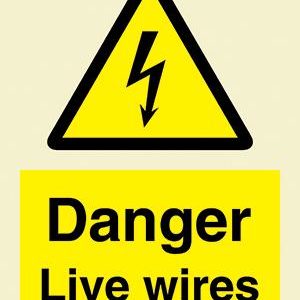 Danger Live wires
