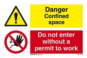 Danger Confined space / Do not enter without…