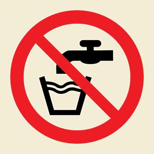 Not drinking water symbol