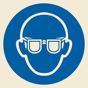 Safety glasses symbol